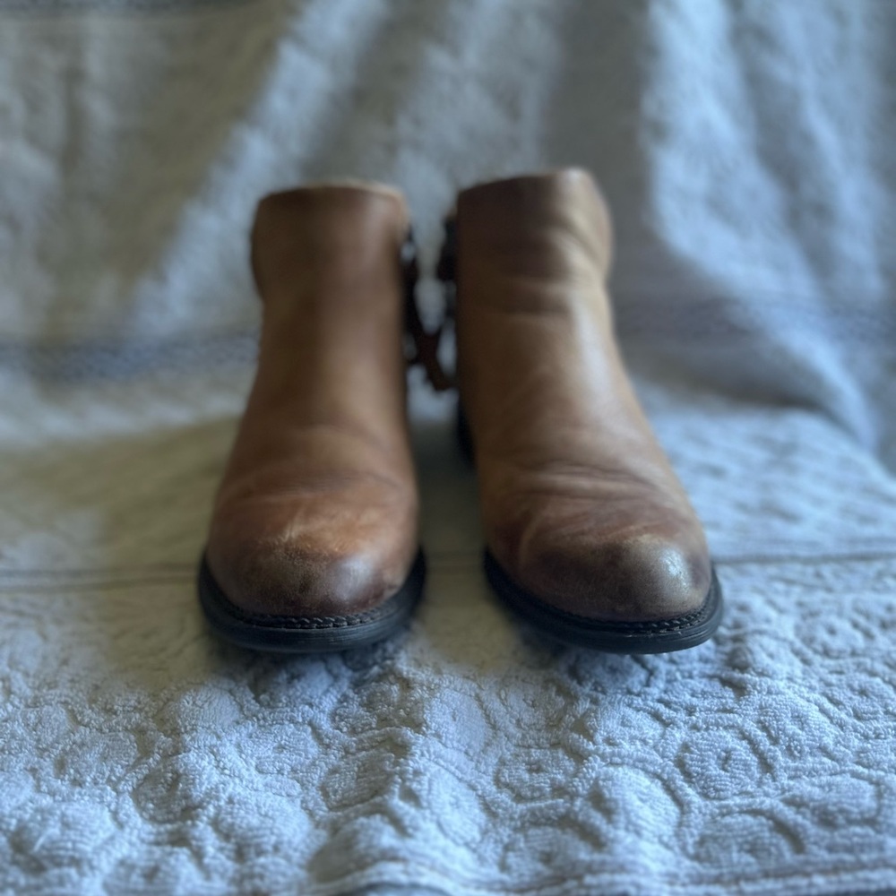 Franco Sarto Brown Ankle Boots